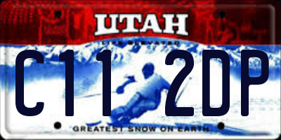 UT license plate C112DP