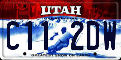 UT license plate C112DW