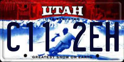 UT license plate C112EH