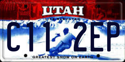 UT license plate C112EP