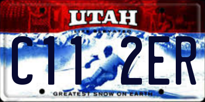UT license plate C112ER