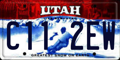 UT license plate C112EW