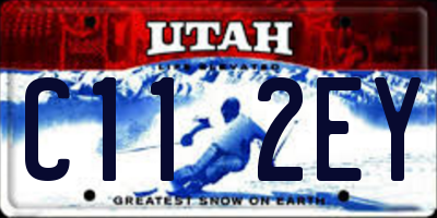 UT license plate C112EY