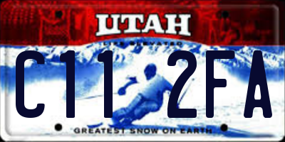 UT license plate C112FA