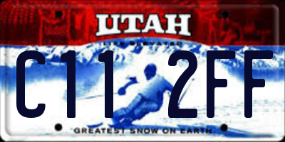 UT license plate C112FF