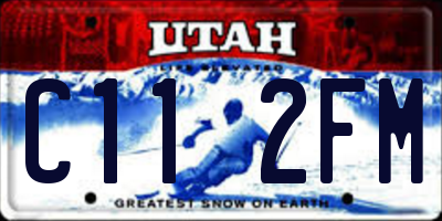UT license plate C112FM