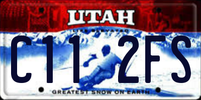 UT license plate C112FS