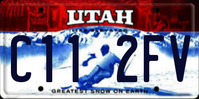 UT license plate C112FV