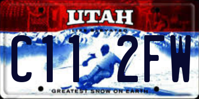 UT license plate C112FW