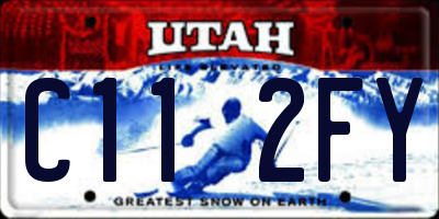 UT license plate C112FY