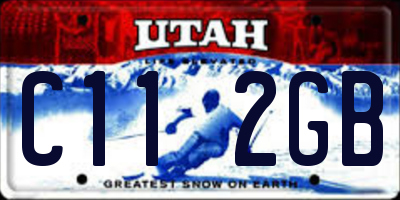 UT license plate C112GB