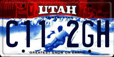 UT license plate C112GH