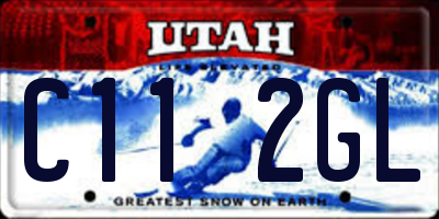 UT license plate C112GL