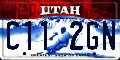 UT license plate C112GN