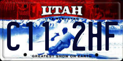 UT license plate C112HF
