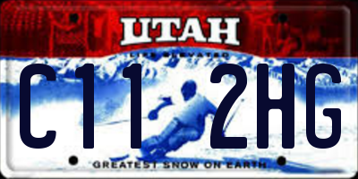 UT license plate C112HG