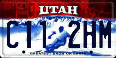 UT license plate C112HM
