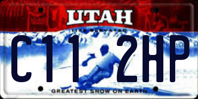 UT license plate C112HP