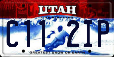 UT license plate C112IP