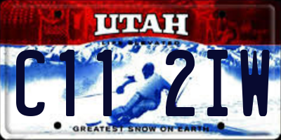 UT license plate C112IW
