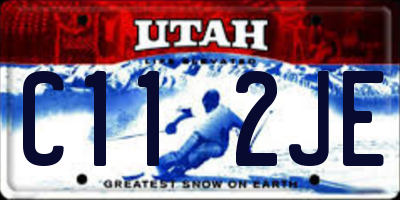 UT license plate C112JE
