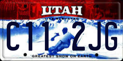 UT license plate C112JG