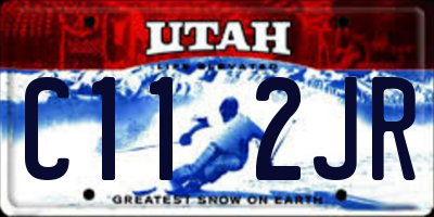 UT license plate C112JR