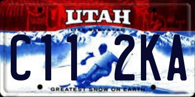 UT license plate C112KA