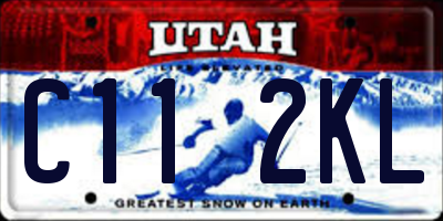 UT license plate C112KL