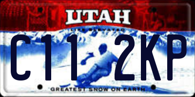 UT license plate C112KP