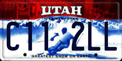 UT license plate C112LL