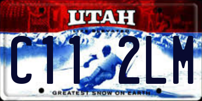 UT license plate C112LM