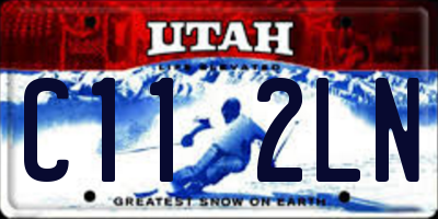 UT license plate C112LN