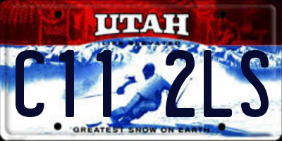 UT license plate C112LS
