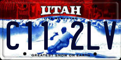 UT license plate C112LV