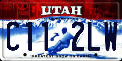 UT license plate C112LW