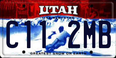 UT license plate C112MB