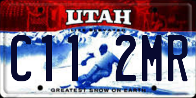 UT license plate C112MR