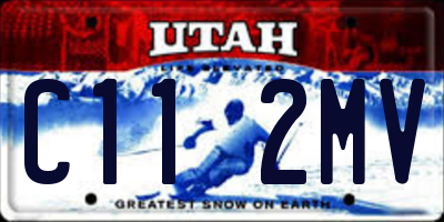 UT license plate C112MV