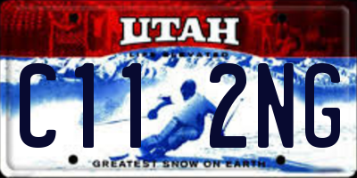 UT license plate C112NG
