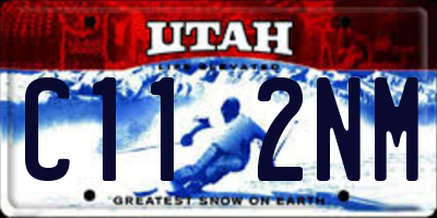 UT license plate C112NM