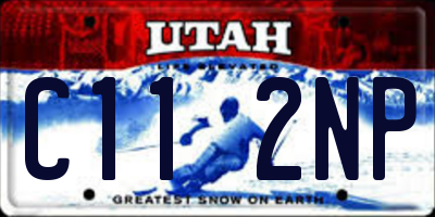 UT license plate C112NP
