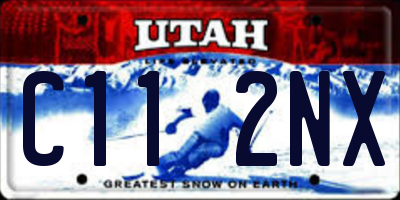 UT license plate C112NX