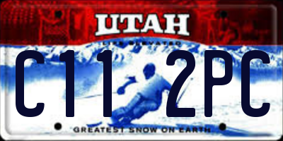 UT license plate C112PC