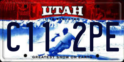 UT license plate C112PE