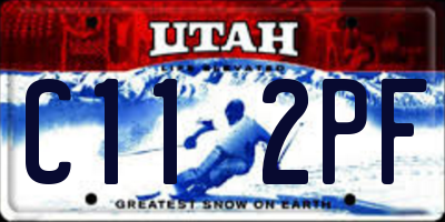 UT license plate C112PF