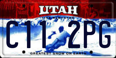 UT license plate C112PG