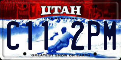 UT license plate C112PM