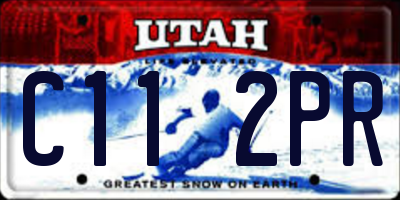 UT license plate C112PR