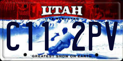 UT license plate C112PV